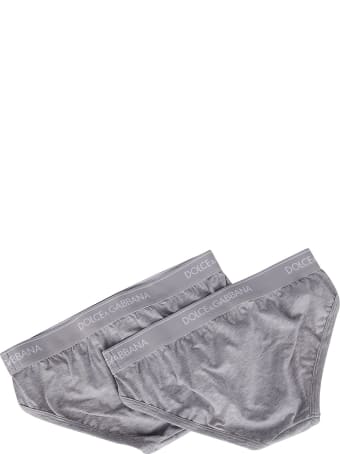 Dolce & Gabbana Grey Cotton Briefs
