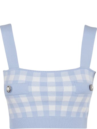 Alessandra Rich Gingham Top