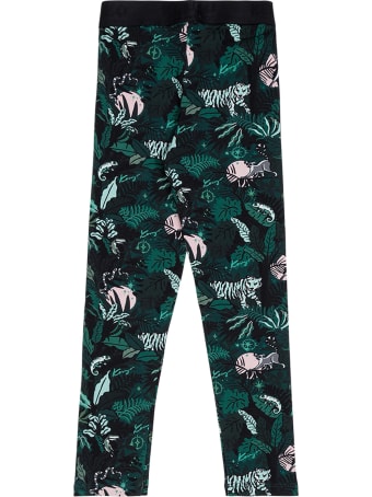 Kenzo Kids Stretch Cotton Floral Leggings