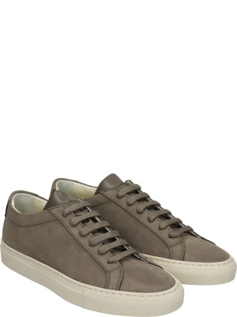 Common Projects Achille Sneakers In Grey Suede