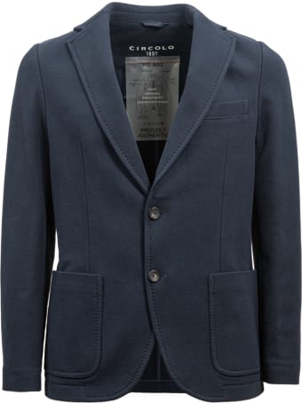 Circolo 1901 blue stretch cotton jacket