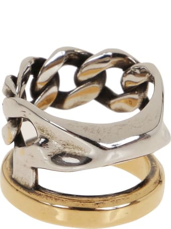 Alexander McQueen Stacked Chain Ring