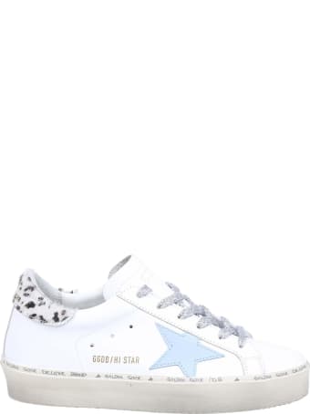 Golden Goose Hi Star Sneakers In White Leather