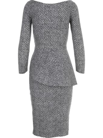 La Petit Robe Di Chiara Boni Printed And Draped V Neck L/s Dress