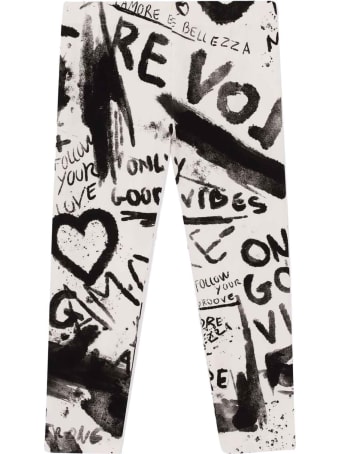 Dolce & Gabbana White / Black Leggings