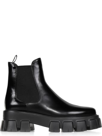 Prada Beatles In Black Leather