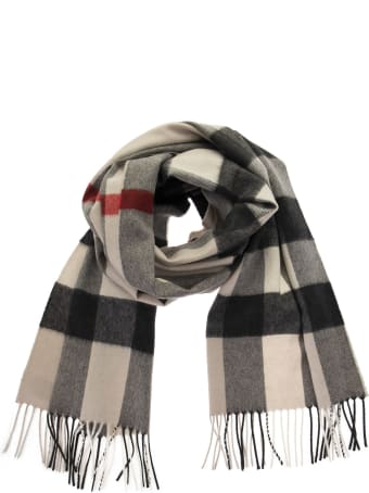 Burberry Cashmere Scarf With Check Pattern