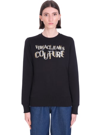 Versace Jeans Couture Sweatshirt In Black Cotton