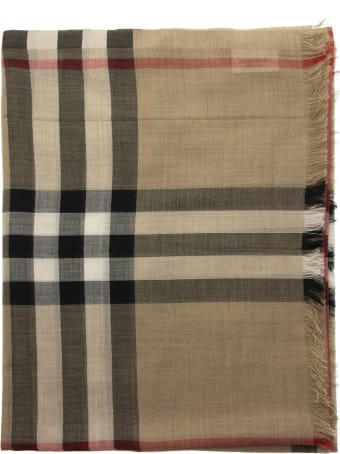 Burberry Lightweight Check Wool Silk Scarf