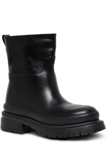 Valentino Garavani Roman Stud Black Leather Boots