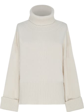 Saverio Palatella Natural Cashmere Turtleneck Sweater