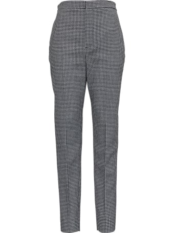 Saint Laurent Tailored Pants In Houndstooth Wool
