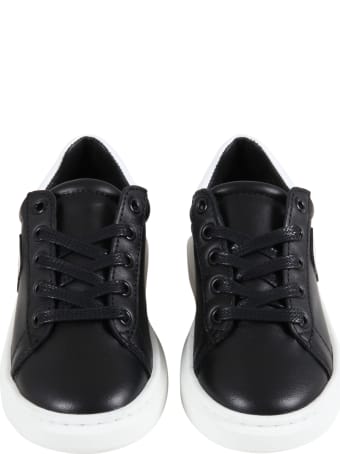 Karl Lagerfeld Kids Black Sneakers For Kids With Karl Lagerfeld
