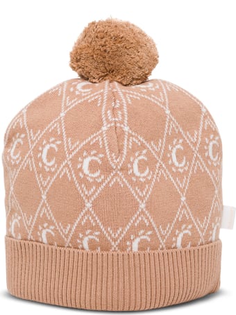 Chloé Pink Wool And Cotton Hat With Logo