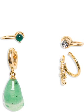 Panconesi Forest Piercing Earrings Silver Set