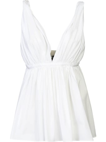 Rochas V-neck Flared Top
