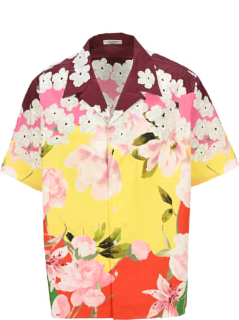 Valentino Flower Print Shirt Bowling Shirt