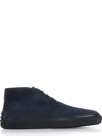 Tod's Ankle Boots In Suede Night