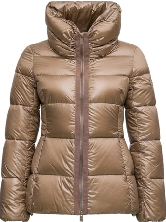 TATRAS Elan Beige Nylon Down Jacket With High Collar