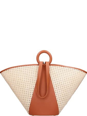 Cult Gaia Roskana Tote In Beige Leather