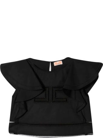 Elisabetta Franchi La Mia Bambina Crop Top With Ruffles Elisabetta Franchi My Child