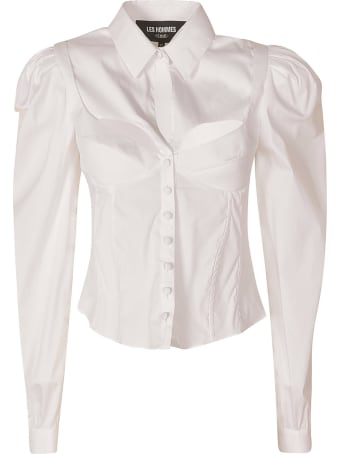 Les Hommes Popeline Stretch Corset Shirt