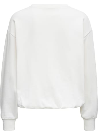 SEMICOUTURE White Cotton Sweatshirt With Logo Print