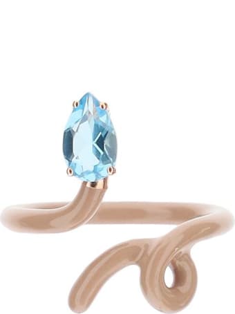 Bea Bongiasca Baby Vine Tendril Ring Drop Cut Crystal