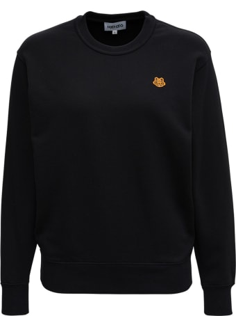 Kenzo Black Jersey Sweatshirt With Logo Patch