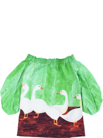 Stella Jean Little Girl Dress With Geese