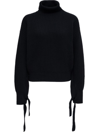 Mauro Grifoni Black Wool Sweater With Bows