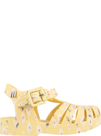 Melissa Yellow Sandals For Girl With Daisies