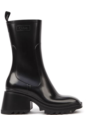 Chloé Black Rubber Betty Boots