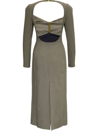 Jacquemus La Robe Terra Viscose And Linen Long Dress