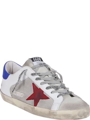 Golden Goose White Leather And Canvas Super-star Sneakers