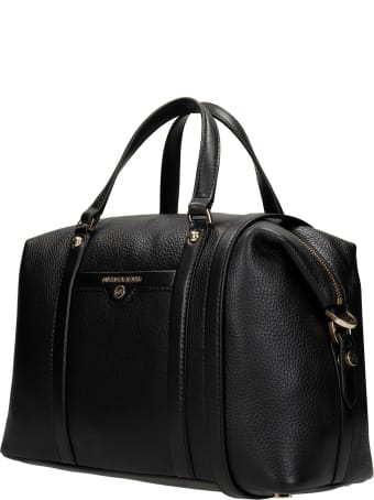 Michael Kors Hand Bag In Black Leather