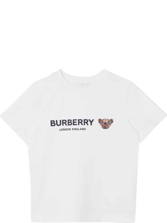 Burberry White Newborn T-shirt