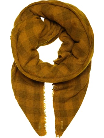 A Punto B Apuntob Olive Tartan Cashmere Scarf