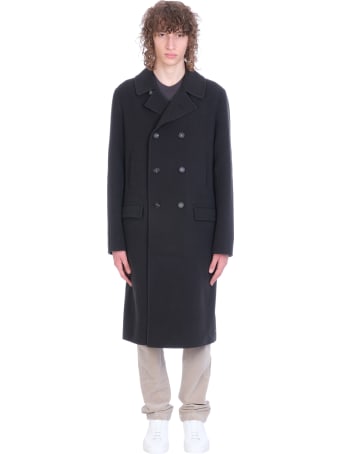 Massimo Alba Daimler Coat In Black Wool