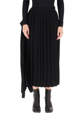 MM6 Maison Margiela Asymmetric Pleated Skirt