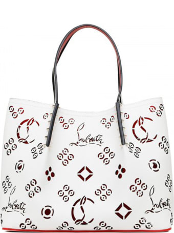 Christian Louboutin White Leather Cabarock Loubinthesky Small Bag