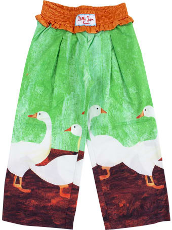 Stella Jean Girl Trousers Printed With Geese