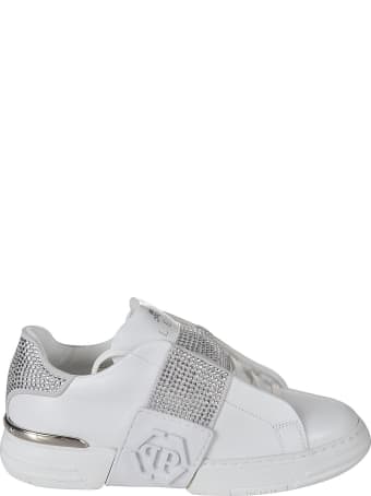 Philipp Plein Phantom Kicks Lo-top Crystal Sneakers