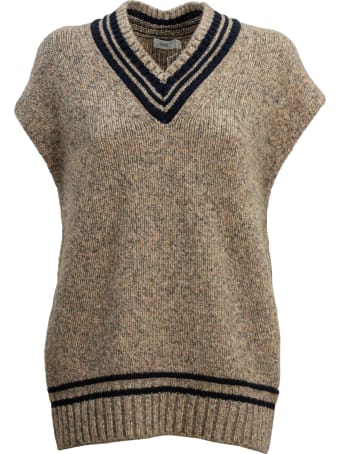 Closed College Style Sleeveless Pullover