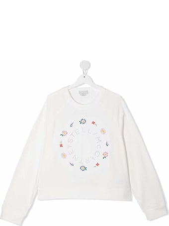 Stella McCartney Kids Cotton Sweatshirt With Floral Logo Print