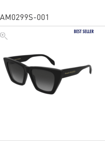 Alexander McQueen Alexander Mcqueen Am0299s Black Sunglasses