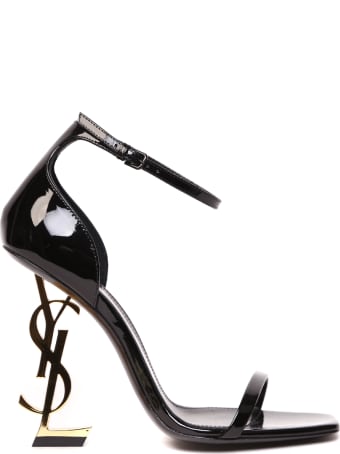 Saint Laurent Opyum Black Patent Leather Sandals