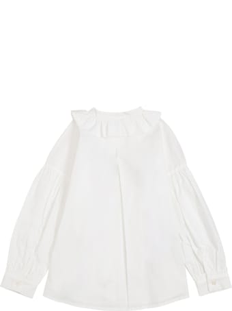Il Gufo White Cotton Shirt With Ruffles
