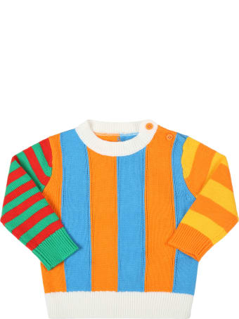 Stella McCartney Kids Multicolor Sweater For Babykids With Patch Logo