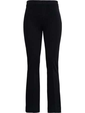Jucca Black Flared Pants In Viscose Blend